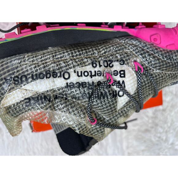 Nike Waffle Racer Shoes Womens Size 11.5 Off-White OW Fuchsia CD8180-001 *READ - Picture 11 of 14